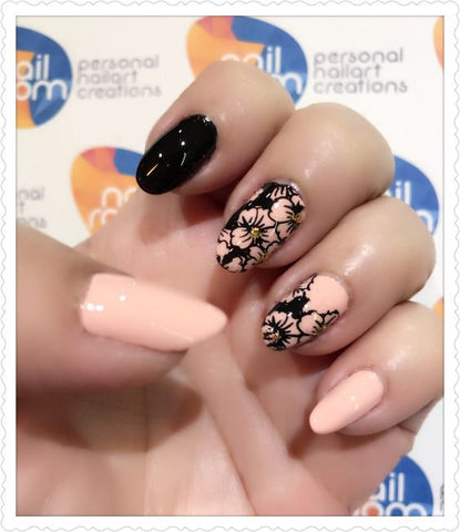 Perfect Black Stamping Nail Polish Designs 2018