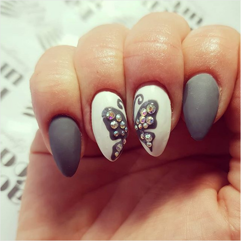 butterfly nail art design