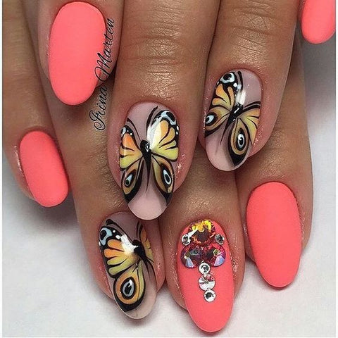 30+Butterfly Nail Art Designs 2018