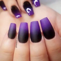 Black and purple nails