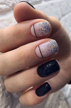 Glitter Powder Short Nails