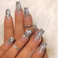 silver nail designs