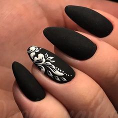 Cute Black Nail Design-9