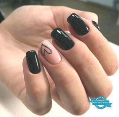 Valentine's Day Square Nail Design