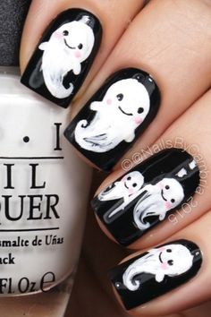 Ghost Nail Art Design-1