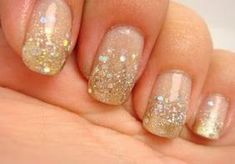Glitter French nail designs-1