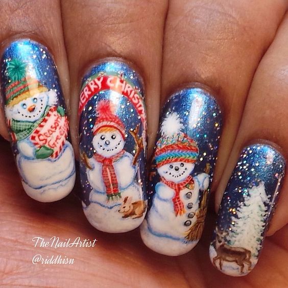 Hottest 50+ Christmas Nail Ideas for 2017-42