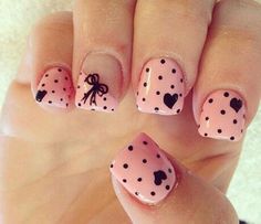 Spot Valentine nail art idea