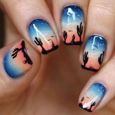 Western wilderness Summer Nail Designs