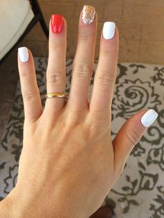 Christmas Gel Nail Design-4 White nails