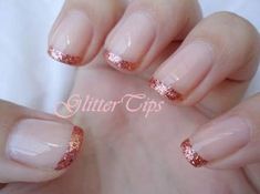 Glitter French nail designs-4