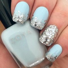 Glitter Round Nail Design