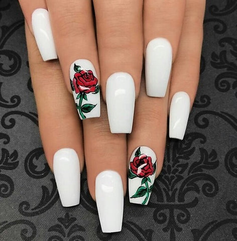 Floral nail art design