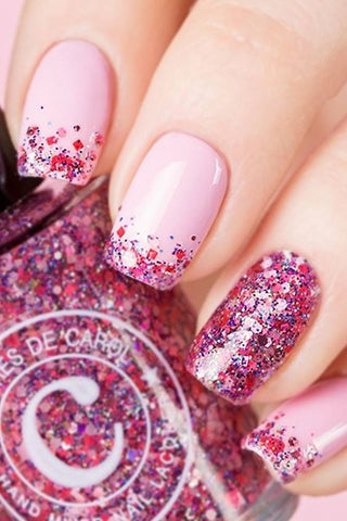pink nail art design