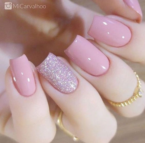 pink nail art design