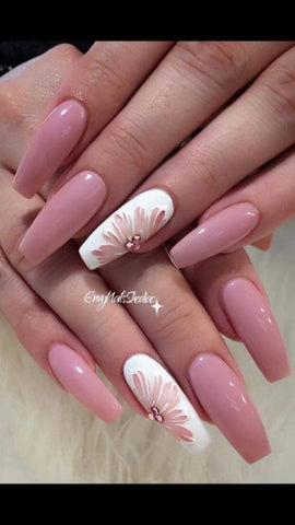 pink nail art design