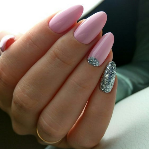 pink nail art design