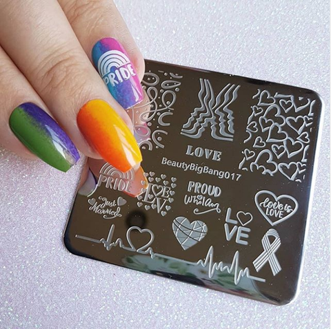 pridelove nail, rainbow nail, nail art