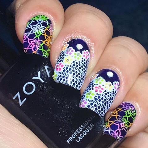 stamping nail art design