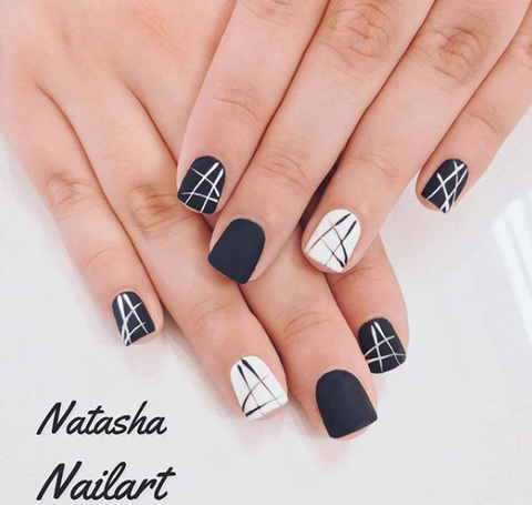 White Matte nail Designs