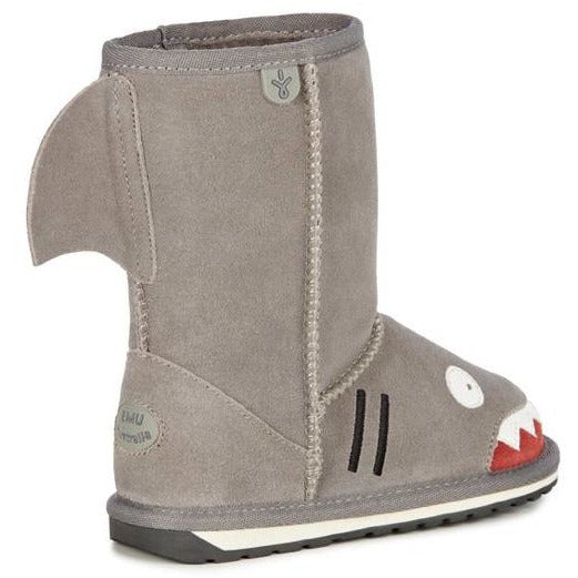 EMU Kids Shark Sheepskin Boots - White 