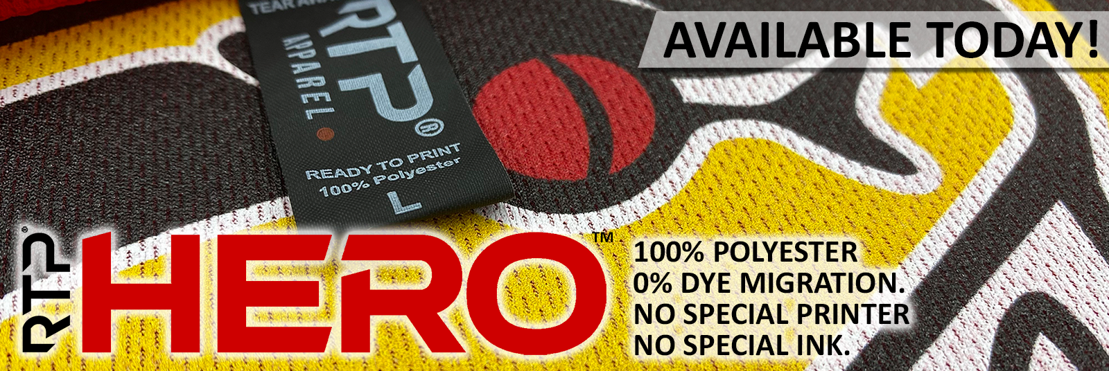 100% POLYESTER. 0% DYE MIGRATION. Ready To Print Polyester on any DTG Printer