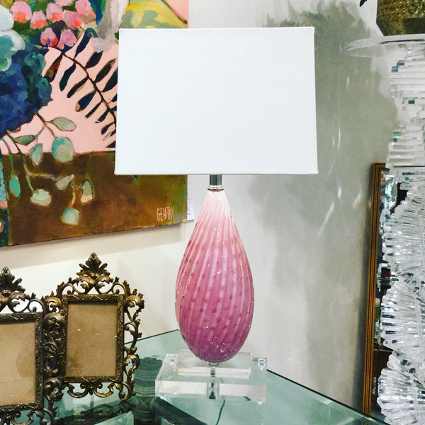 murano pink lamp