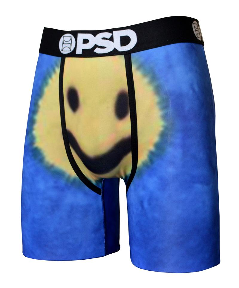 blue face yellow shorts