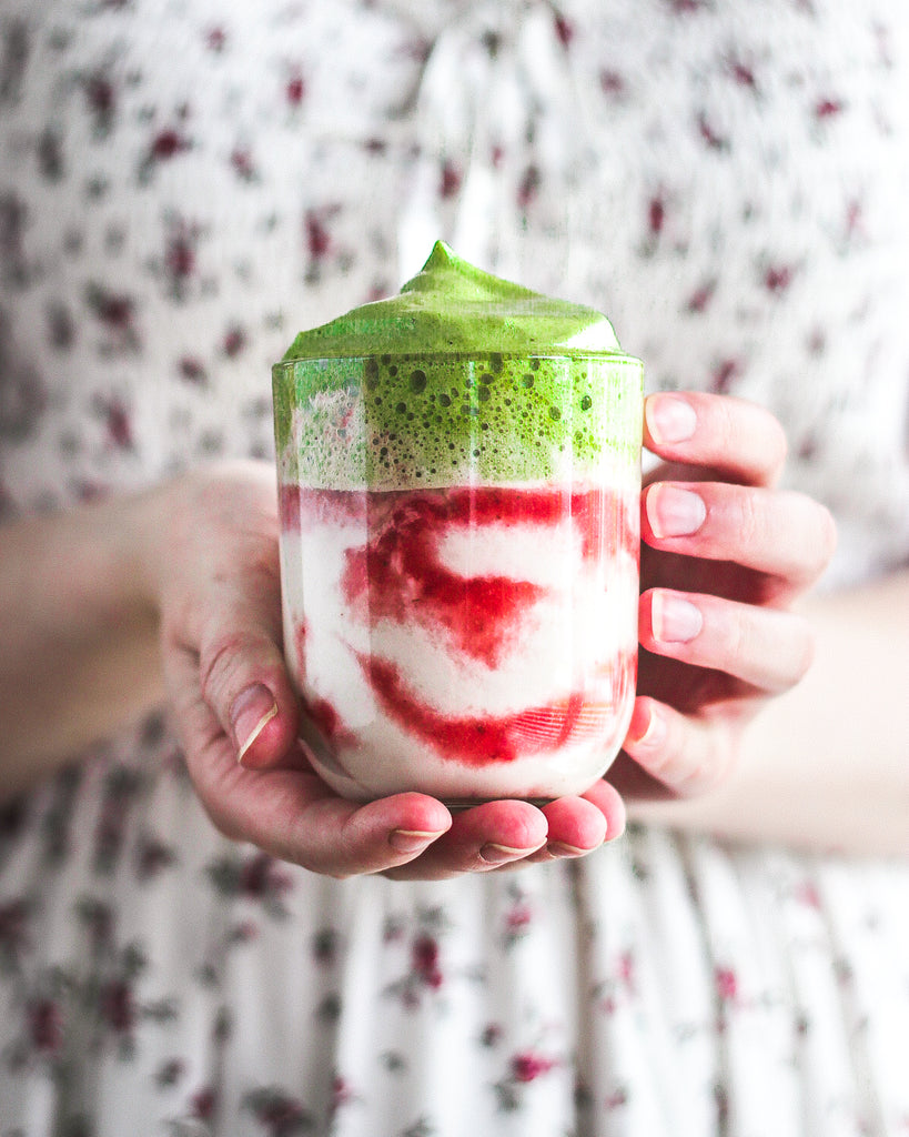 Matcha & Strawberry Dalgona