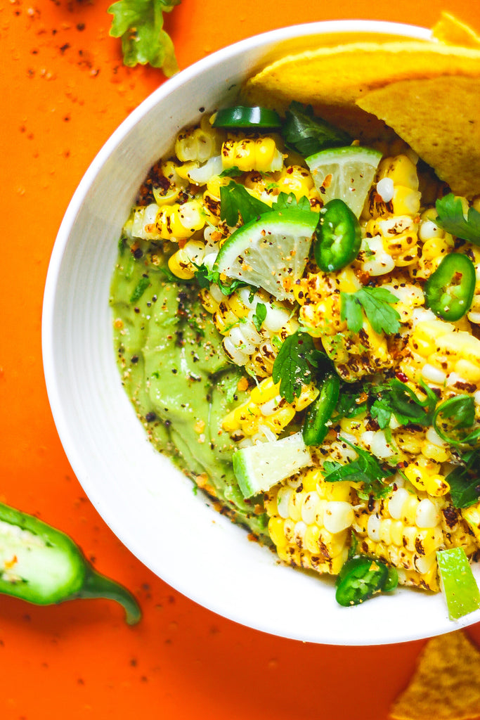 Matcha and Charred Corn Guacamole