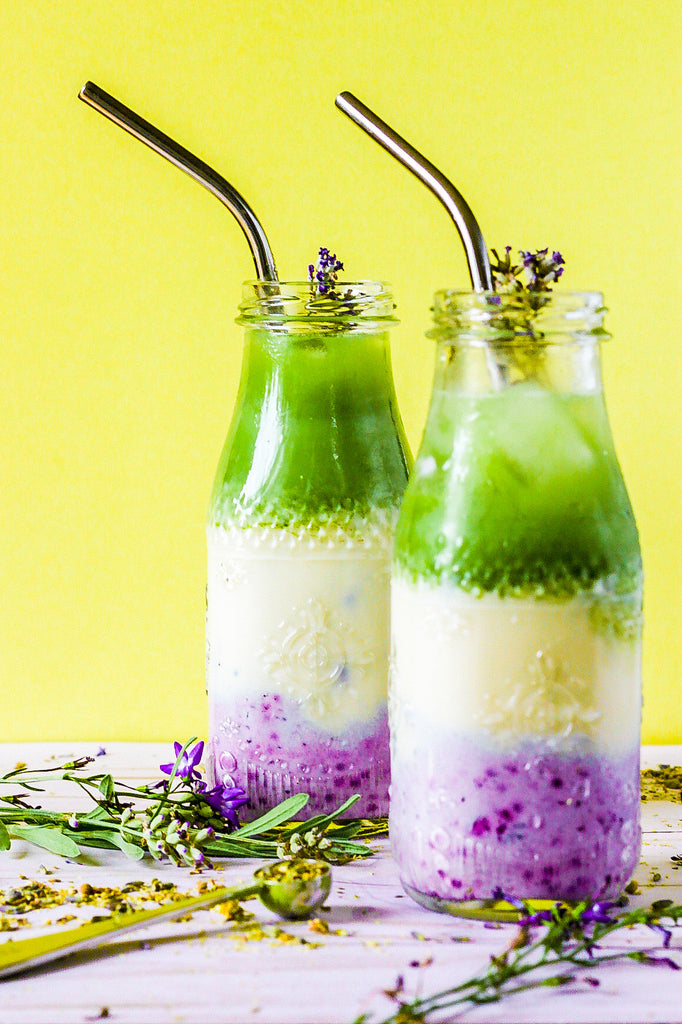 Iced Lavender Matcha Latte