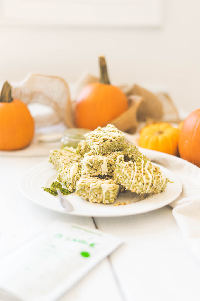 Matcha Rice Krispies Squares - Teangle