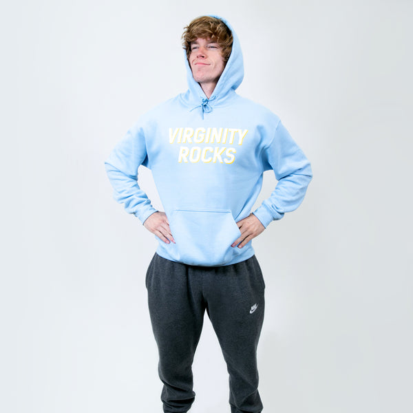 dark powder blue hoodie