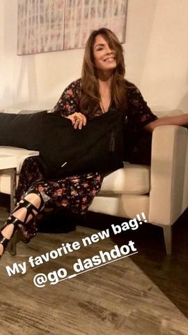 Emmy Award winning actress, Lily Melgar, loves her Infinity bag 
