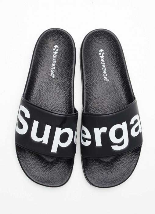 superga white slides