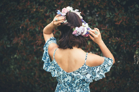 back flower crown