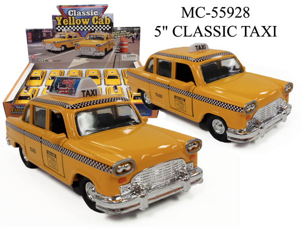 yellow taxi toy car