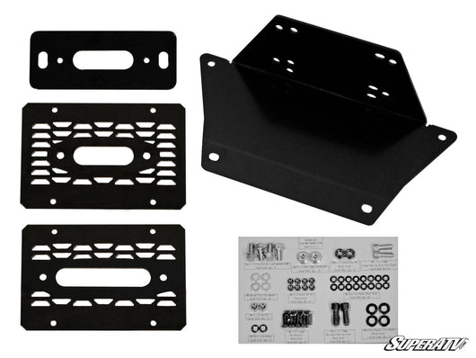 POLARIS RANGER XP 900 WINCH MOUNTING PLATE (2013+) - WWW.GOINGDEEPSNORKELS.COM