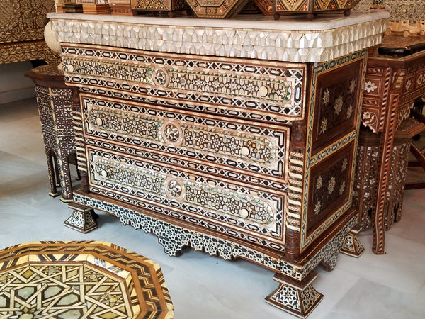 Exquisite Syrian Mother Of Pearl Dresser Syrian Mother Of Pearl