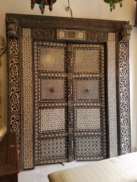 antique mother of pearl door – syrian mother of pearl furniture