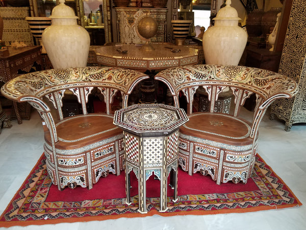 Mother Of Pearl Inlay Chairs Syrian Mother Of Pearl Furniture