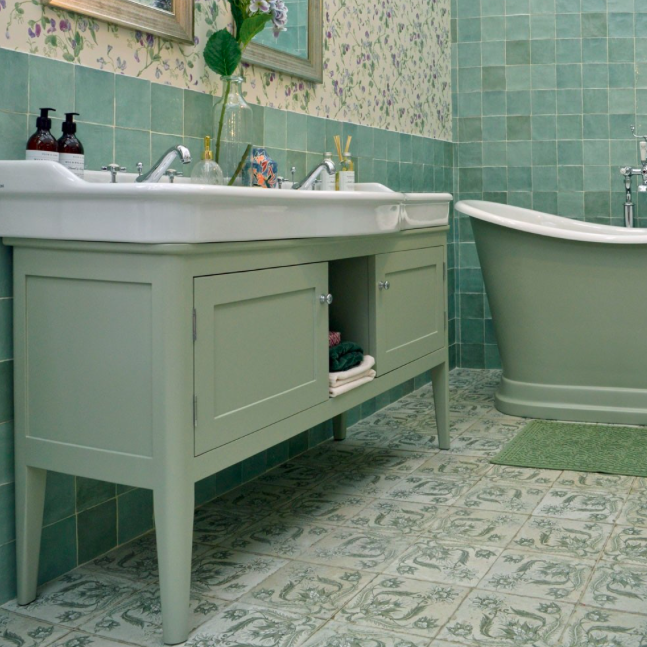 Xile Patterned Sage Floor And Wall Tiles Appleby S Tiles