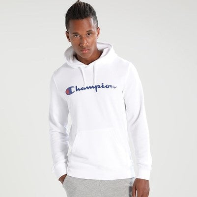 champion pullover hoodie white