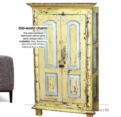 Vintage cabinet from The Attic featured in Design Middle East