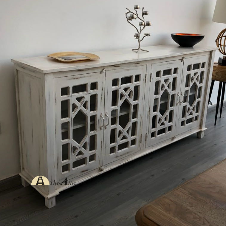 Chippendale Glass Door Buffet Sideboard