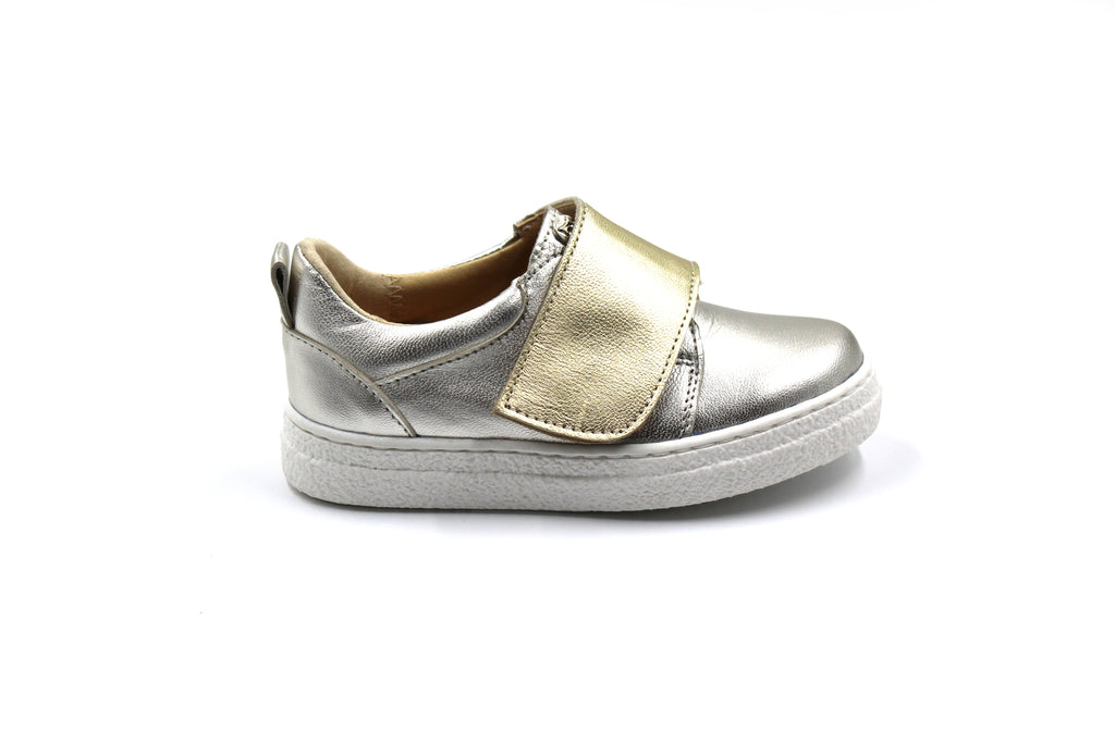 gold velcro sneakers