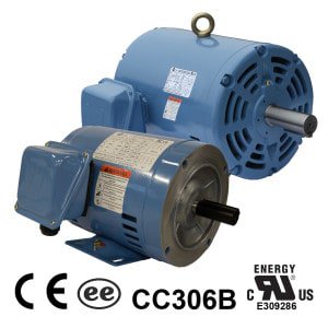 Worldwide Open Drip Proof (ODP) Rigid Base Three-Phase Motors 3/4 HP 1800 RPM 56C Frame
