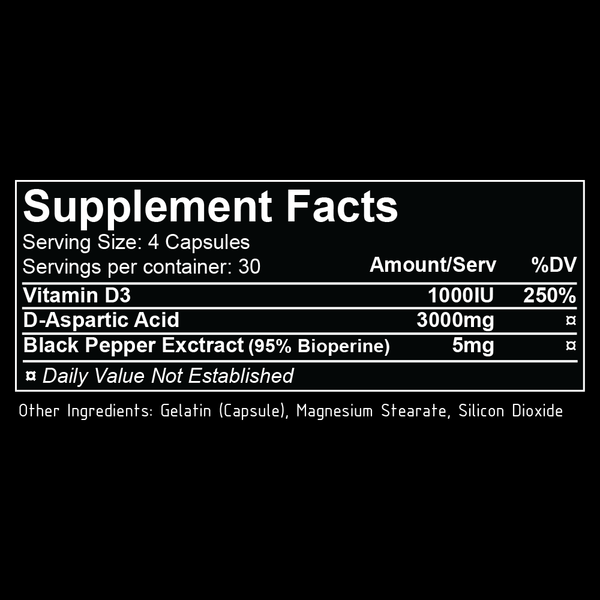 repp sports daa+ supplement facts label