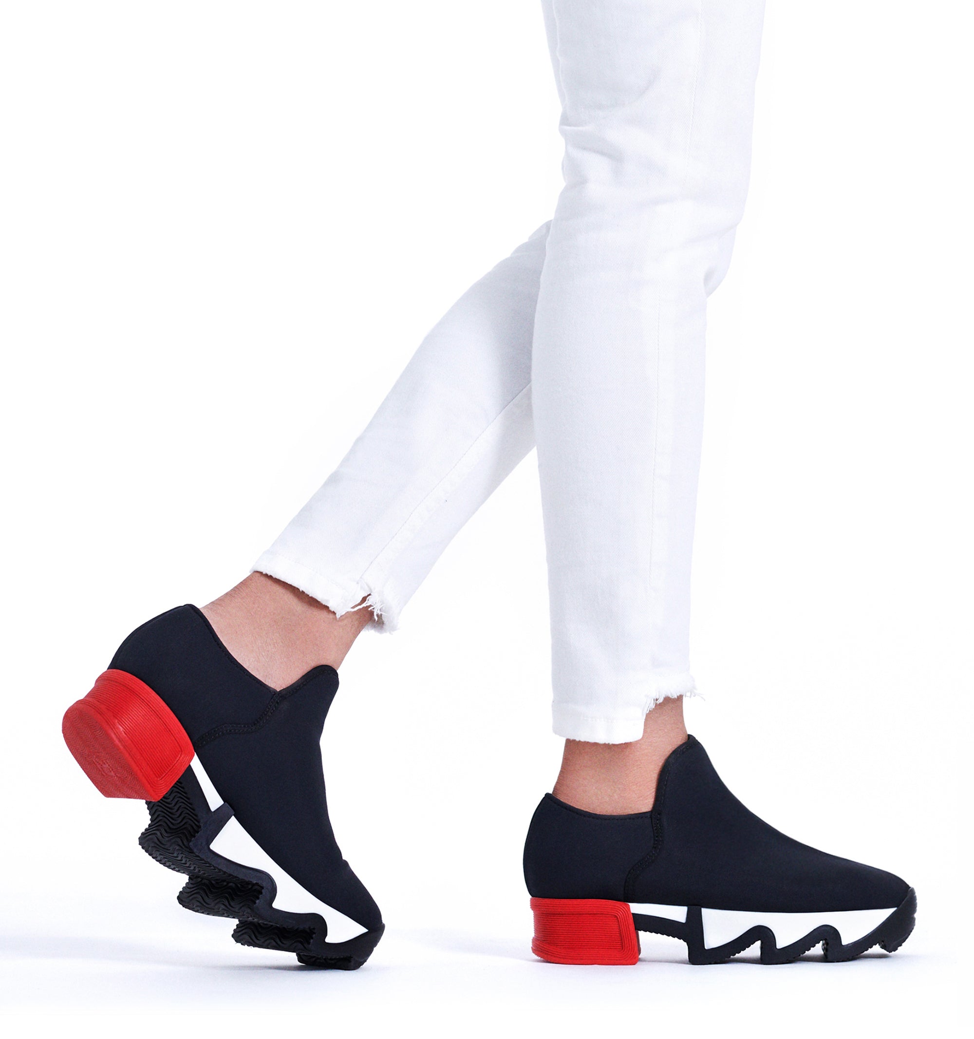 Unisex Black Red Neoprene Sneaker – iRi