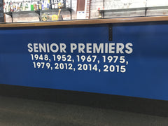Waterjet cut lettering for Wynyard Football Club Bar